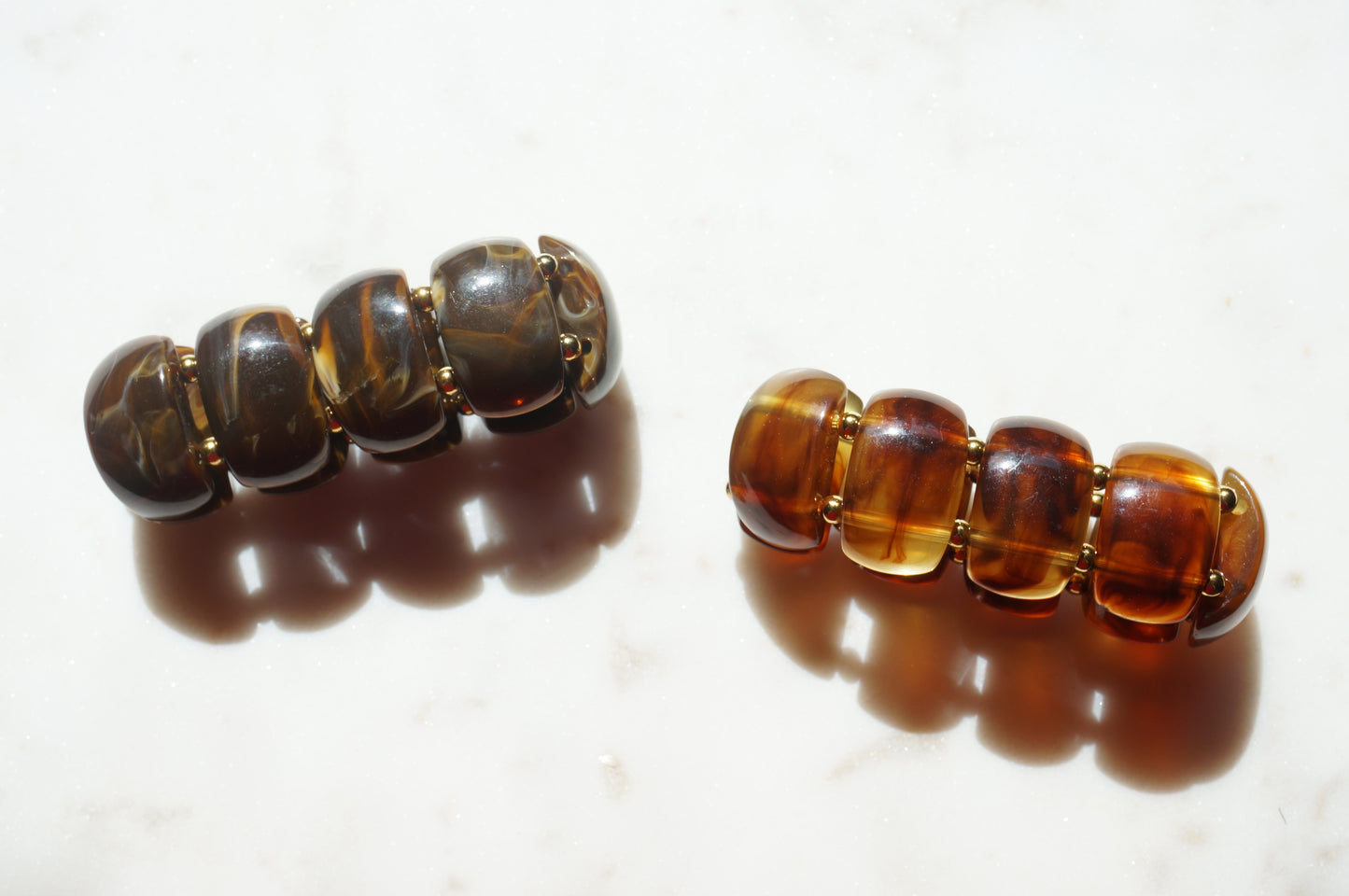 Chunky Tortoise Shell Stretch Bracelets