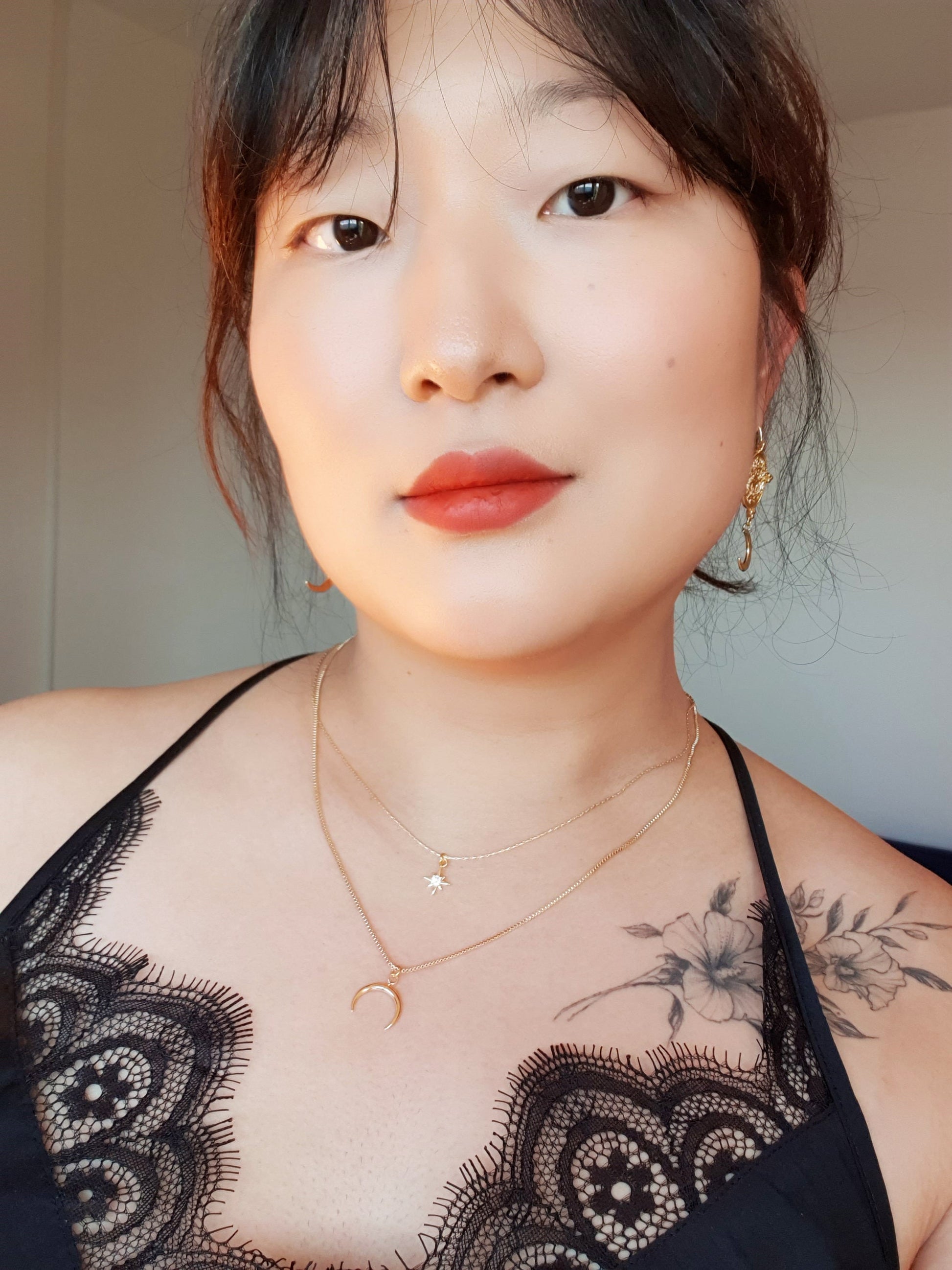 Dainty Tiny North Star 24k Gold Plated Necklace