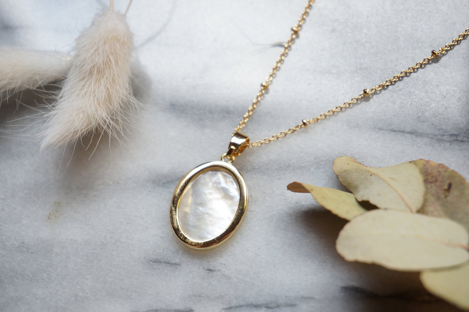 Sacred Heart Mother of Pearl Dainty Necklace