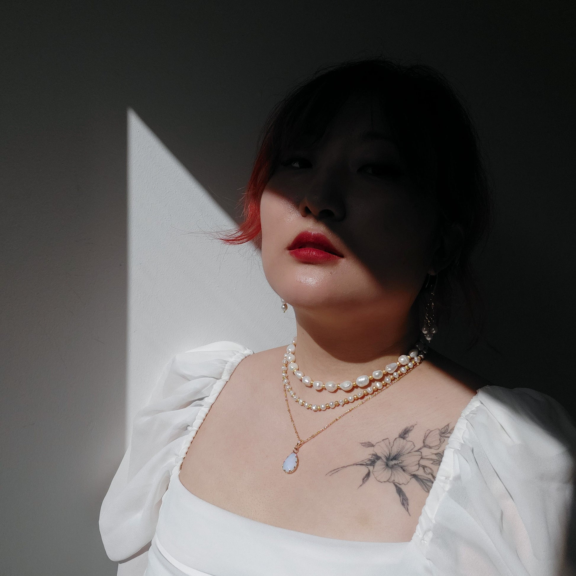Pearl Strand Choker Necklace, Freshwater Pearl Necklace, Vintage Style Baroque Pearl Necklace, Dainty Pearl Choker Necklace