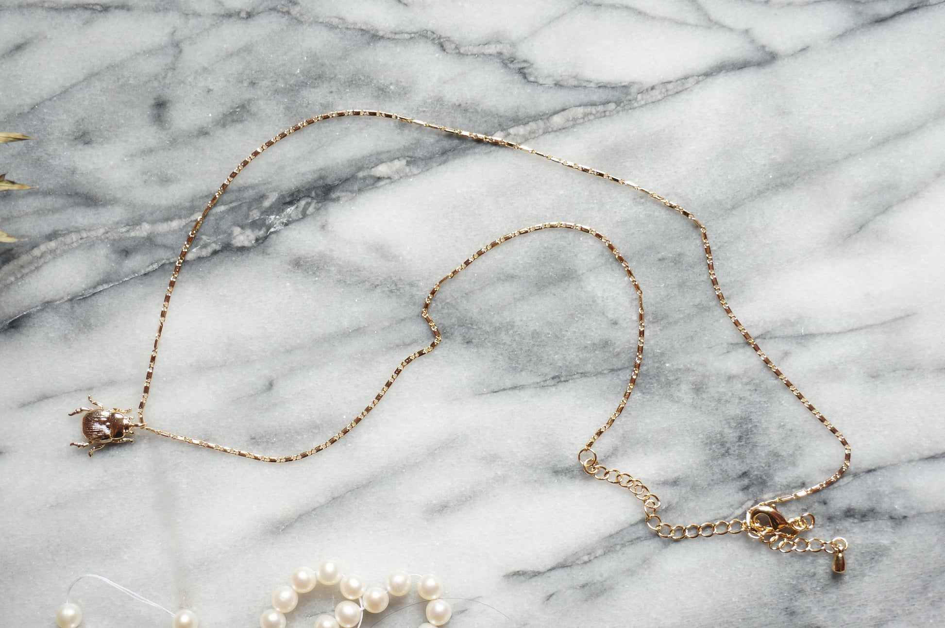 SCARAB Dainty Gold / Silver Beetle Necklace / Egyptian Style Necklace