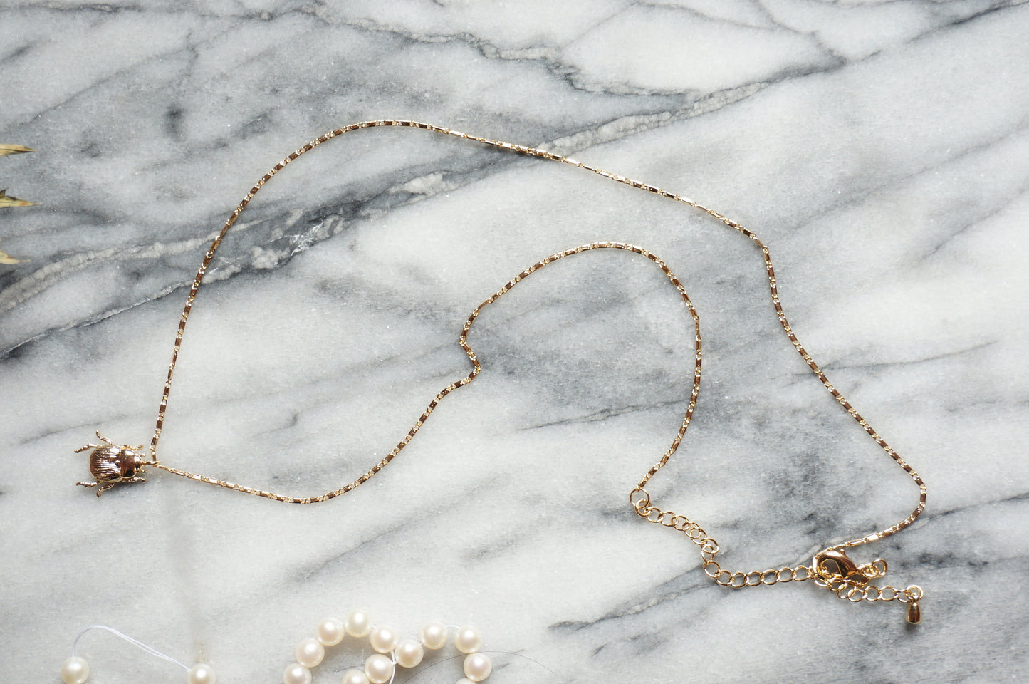SCARAB Dainty Gold / Silver Beetle Necklace / Egyptian Style Necklace