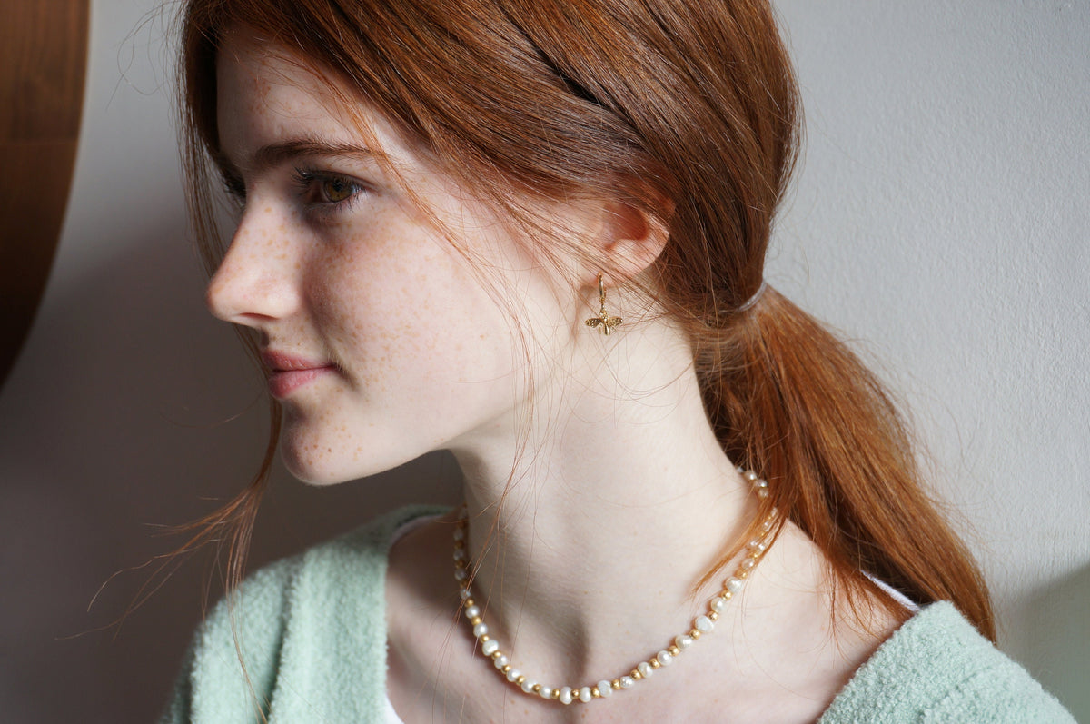 BUMBLE Gold/silver Bee/Butterfly Mix & Match Mini Hoop/Huggie Earrings