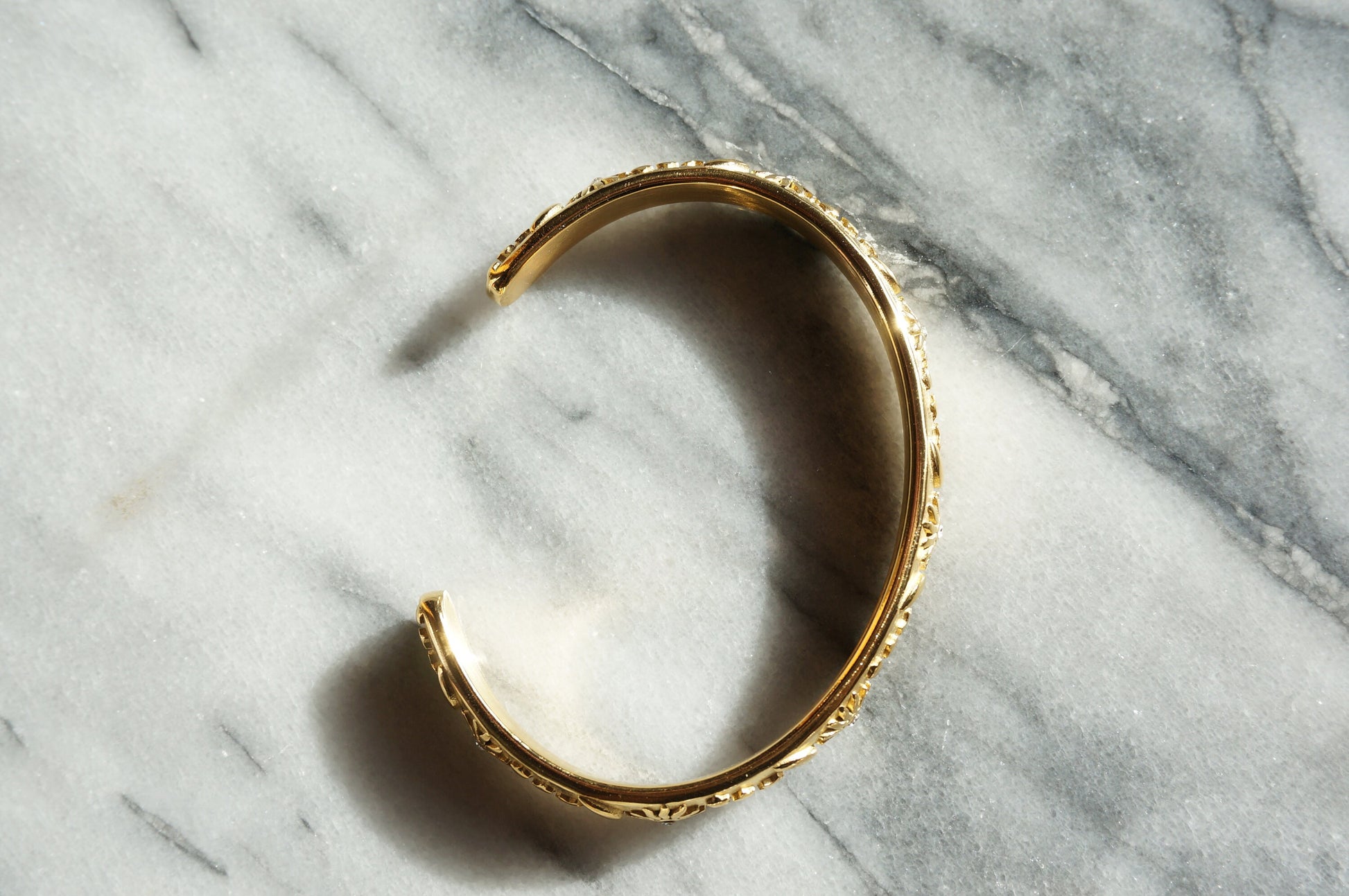 Celestial Engraved Chunk Bangle / Adjustable Bracelet / Moon Sun Star