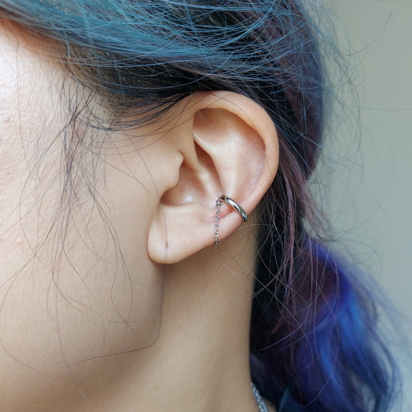 Minimal Sterling Silver Chain Cuff