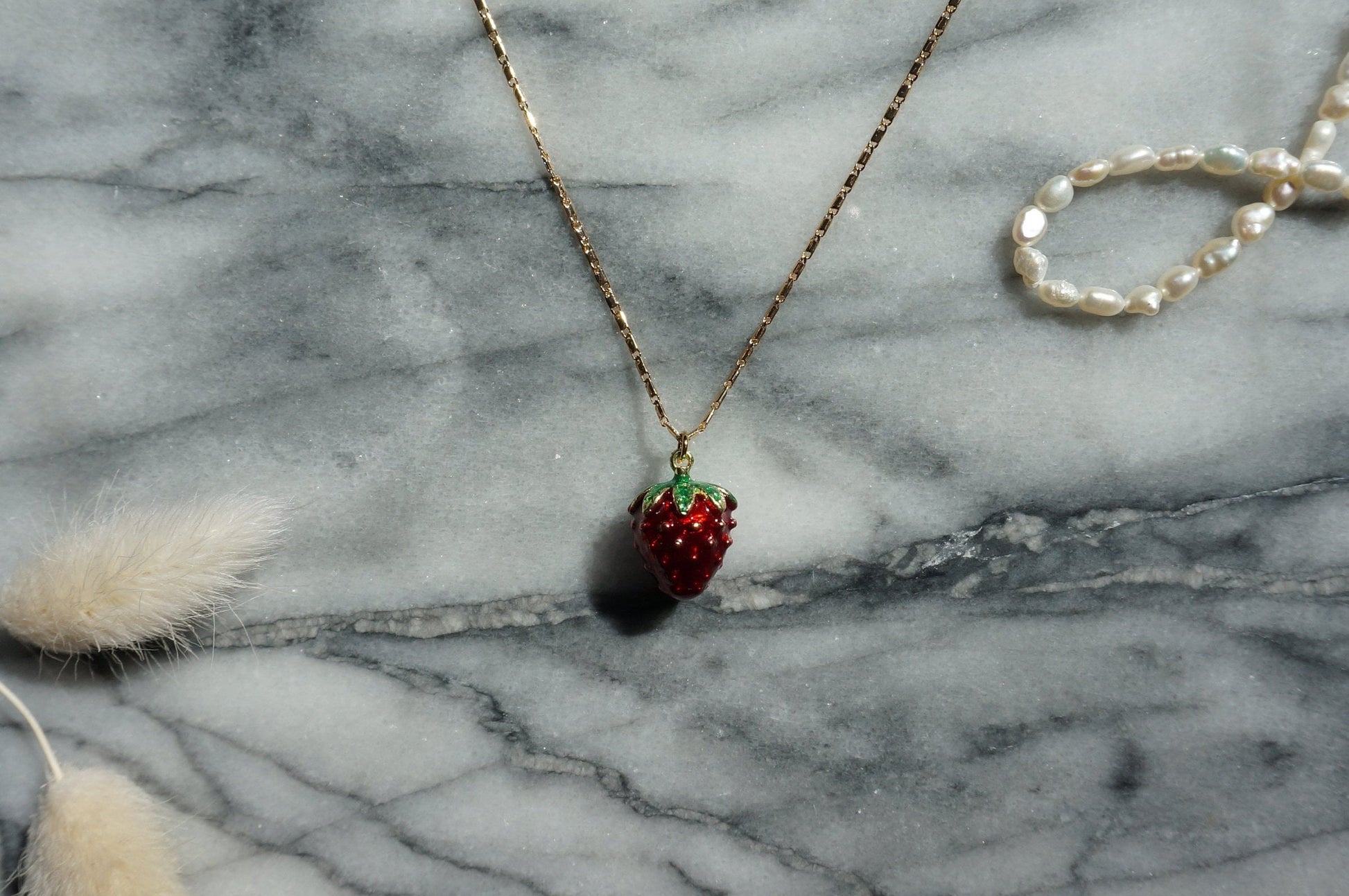 ICHIGO Strawberry Gold Necklace / Summer Necklace