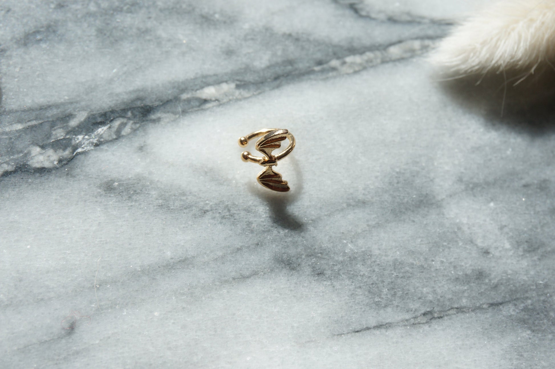 DRAGO / Baby Dragon Ear Cuff / 18k Gold Plated / Silver Ear Cuff