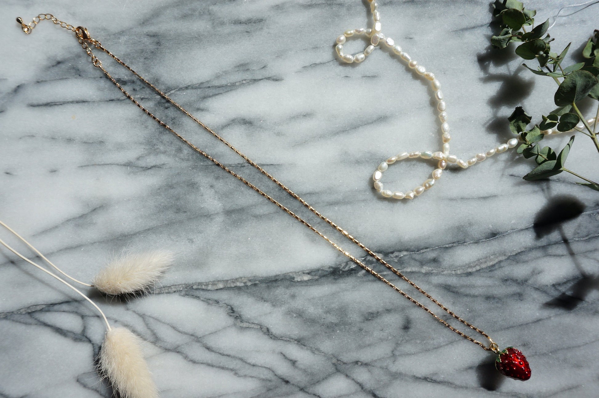 ICHIGO Strawberry Gold Necklace / Summer Necklace