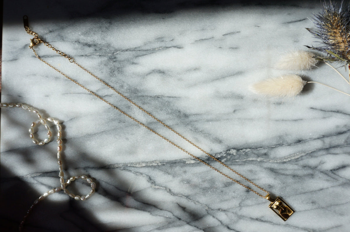 VENUS - Body / Bust Gold Plated Necklace / Art Necklace