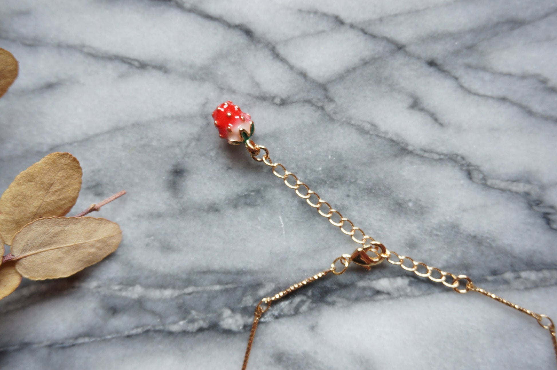 SHORTCAKE Strawberry Cluster Dainty Bracelet