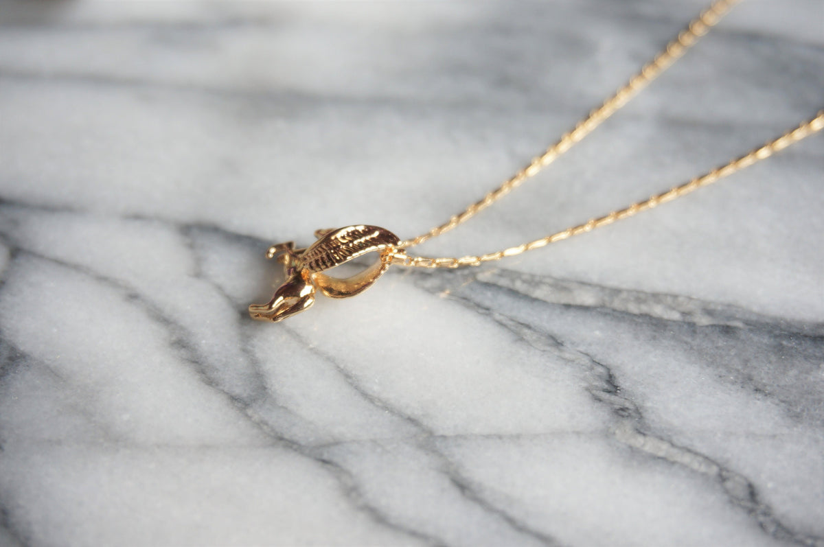 PEGASUS Gold/ Silver Flying Horse Necklace