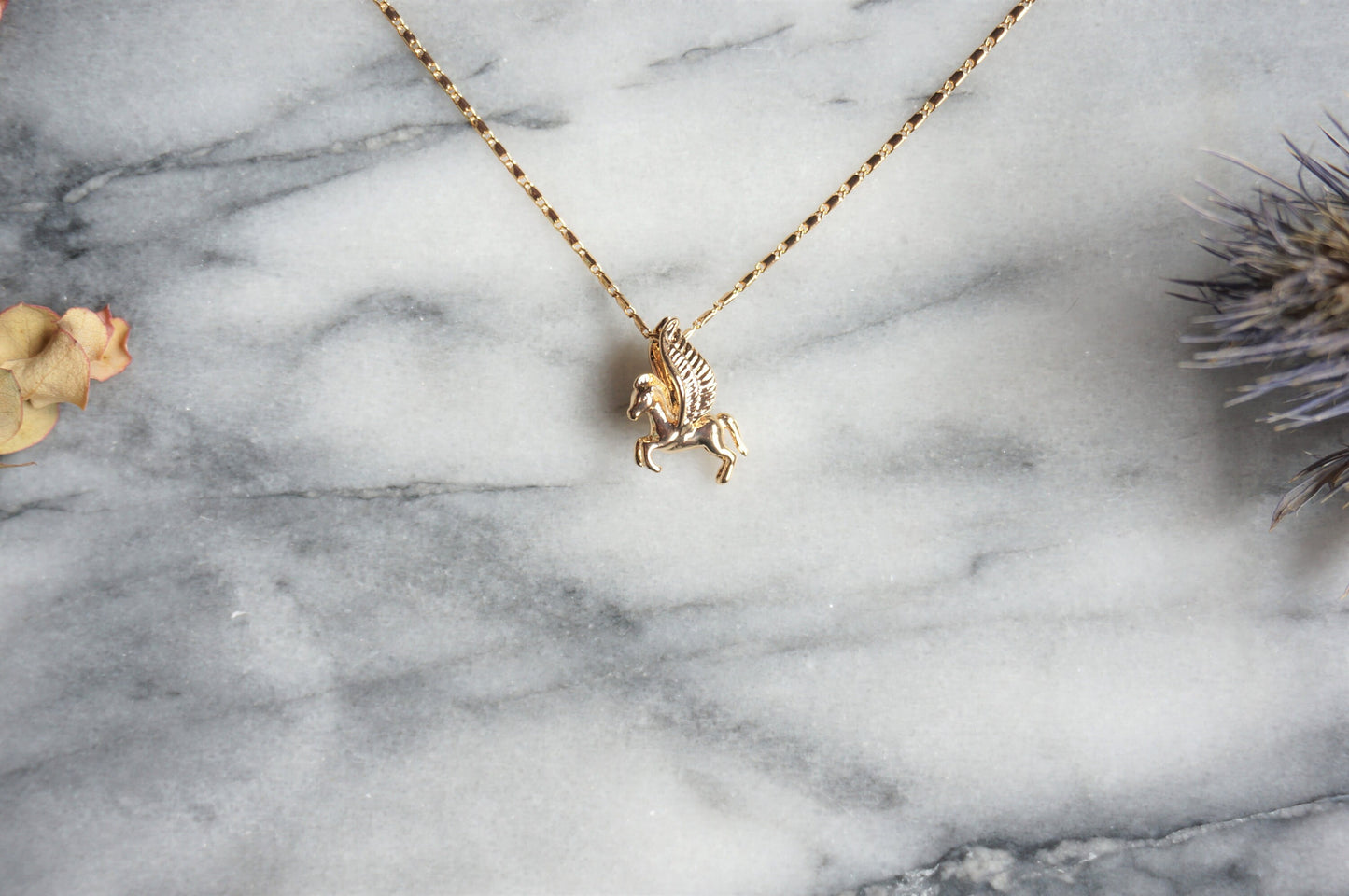 PEGASUS Gold/ Silver Flying Horse Necklace