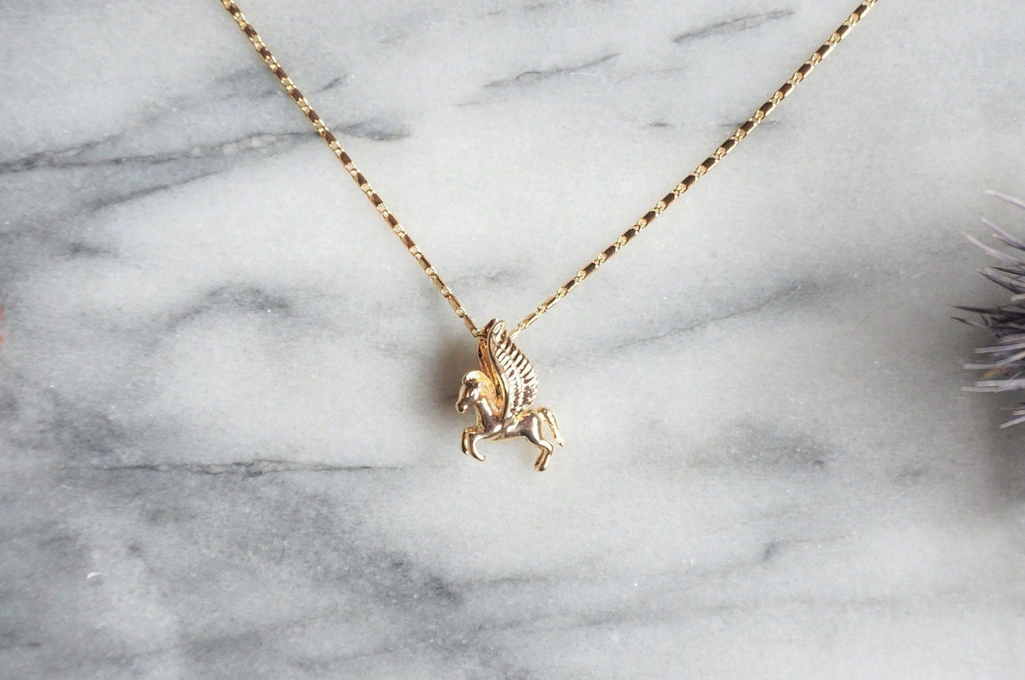 PEGASUS Gold/ Silver Flying Horse Necklace