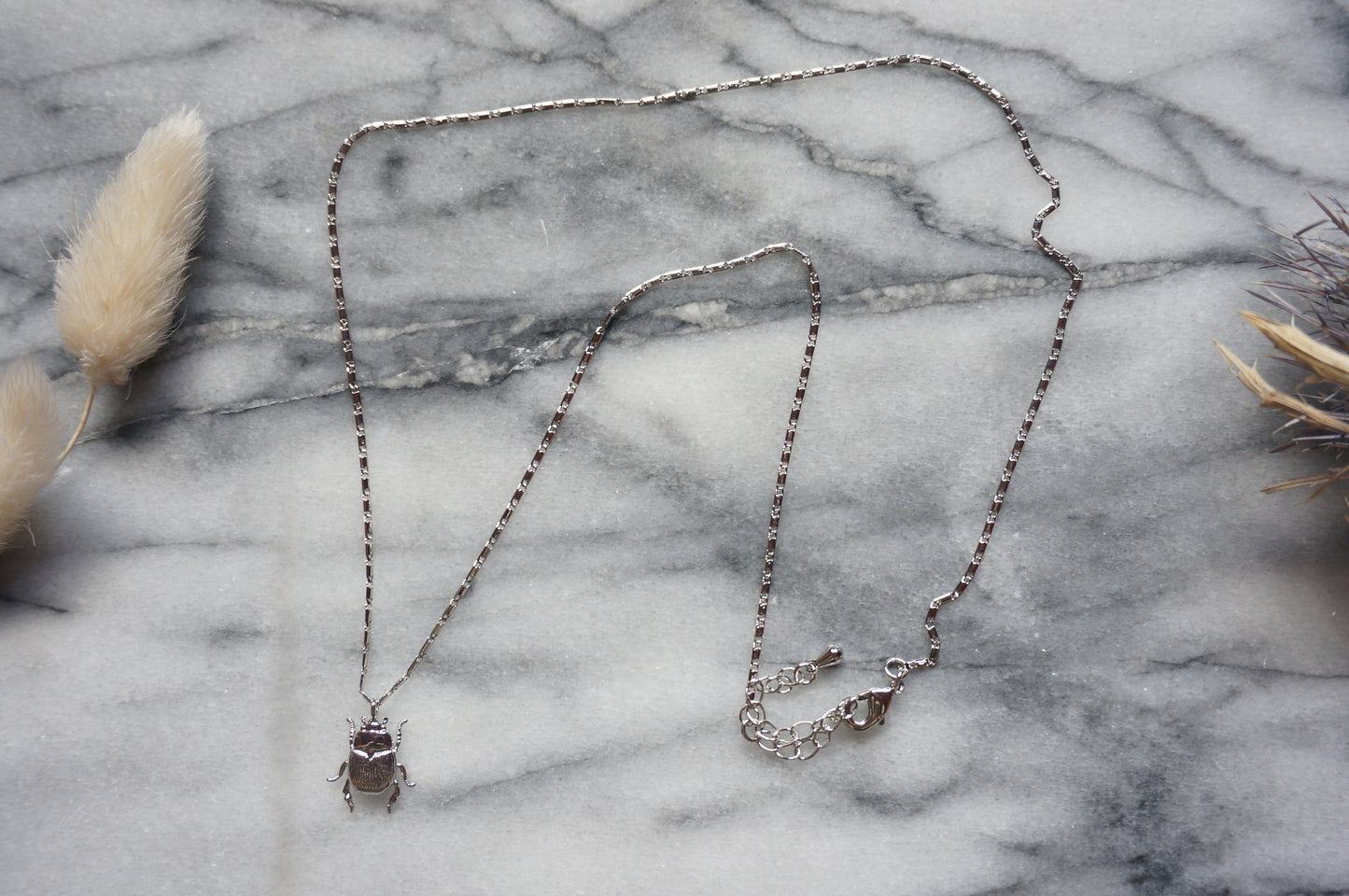SCARAB Dainty Gold / Silver Beetle Necklace / Egyptian Style Necklace