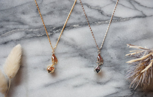 JOURNEY - Gold / Silver Dungeons and Dragons D20 Die / Dice Necklace