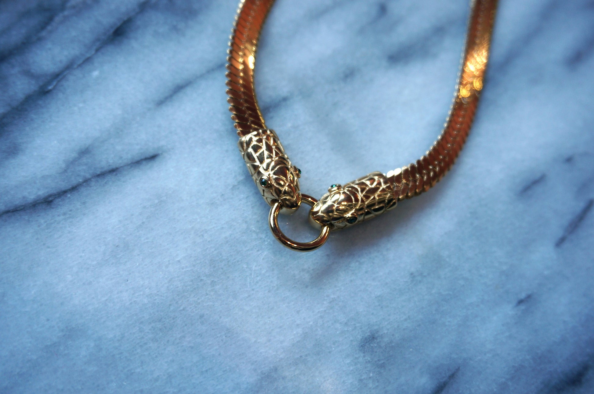 MISSRA Snake chain choker gold/silver, Snake Necklace