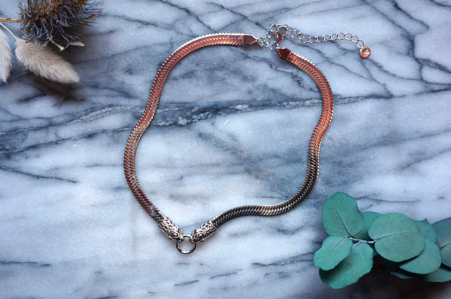 MISSRA Snake chain choker gold/silver, Snake Necklace