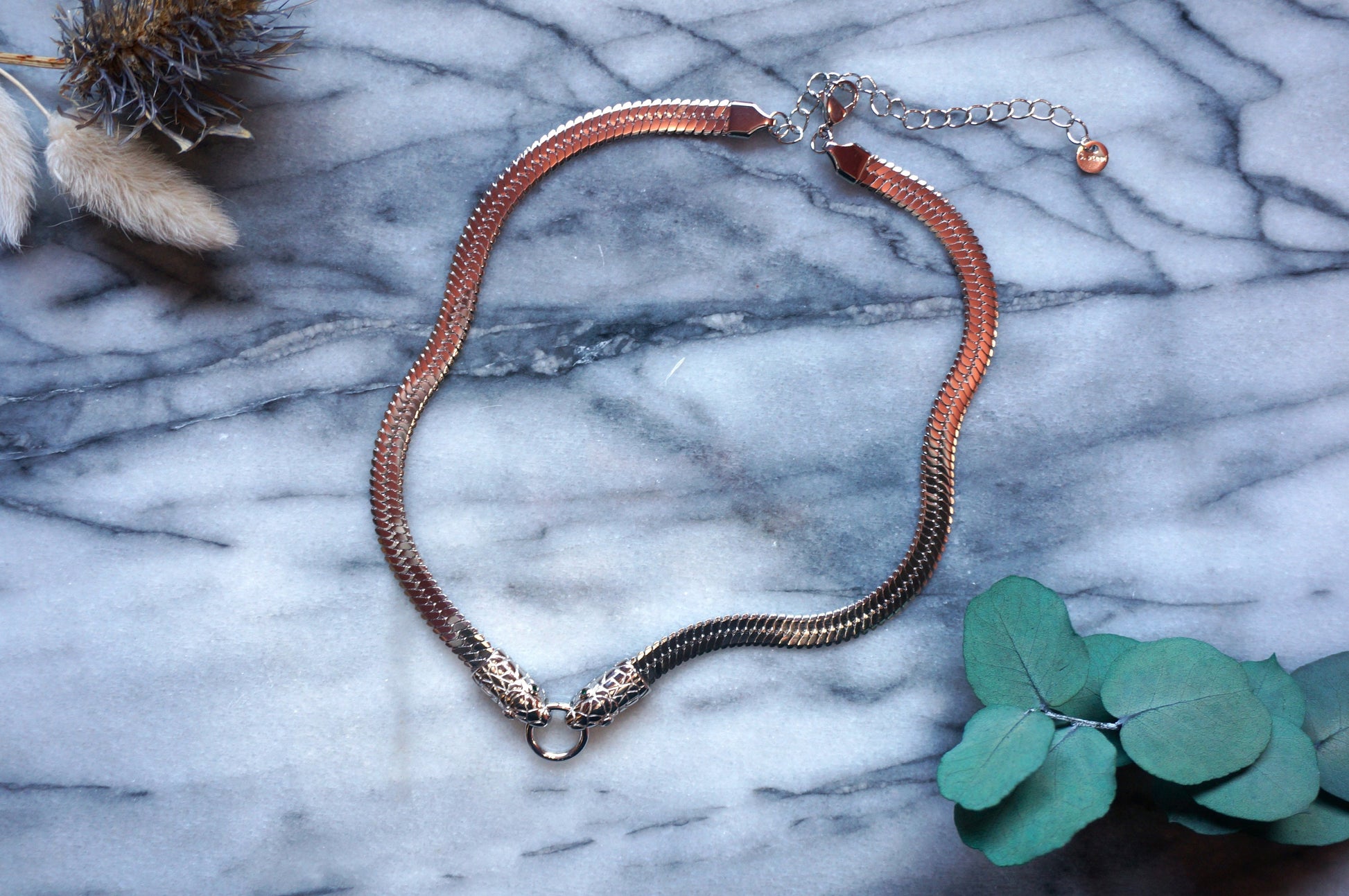 MISSRA Snake chain choker gold/silver, Snake Necklace