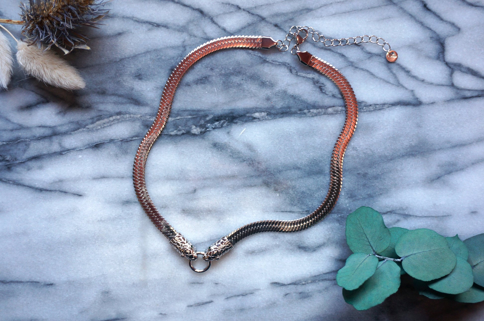 MISSRA Snake chain choker gold/silver, Snake Necklace