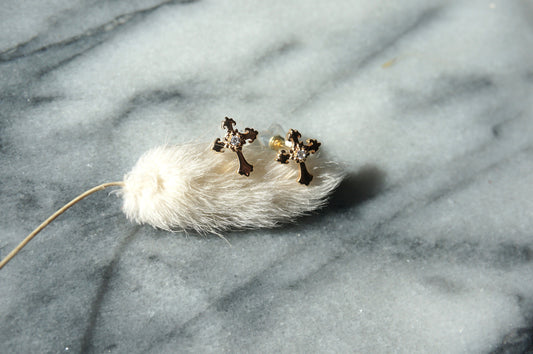 CROSS Simple Gold Studs
