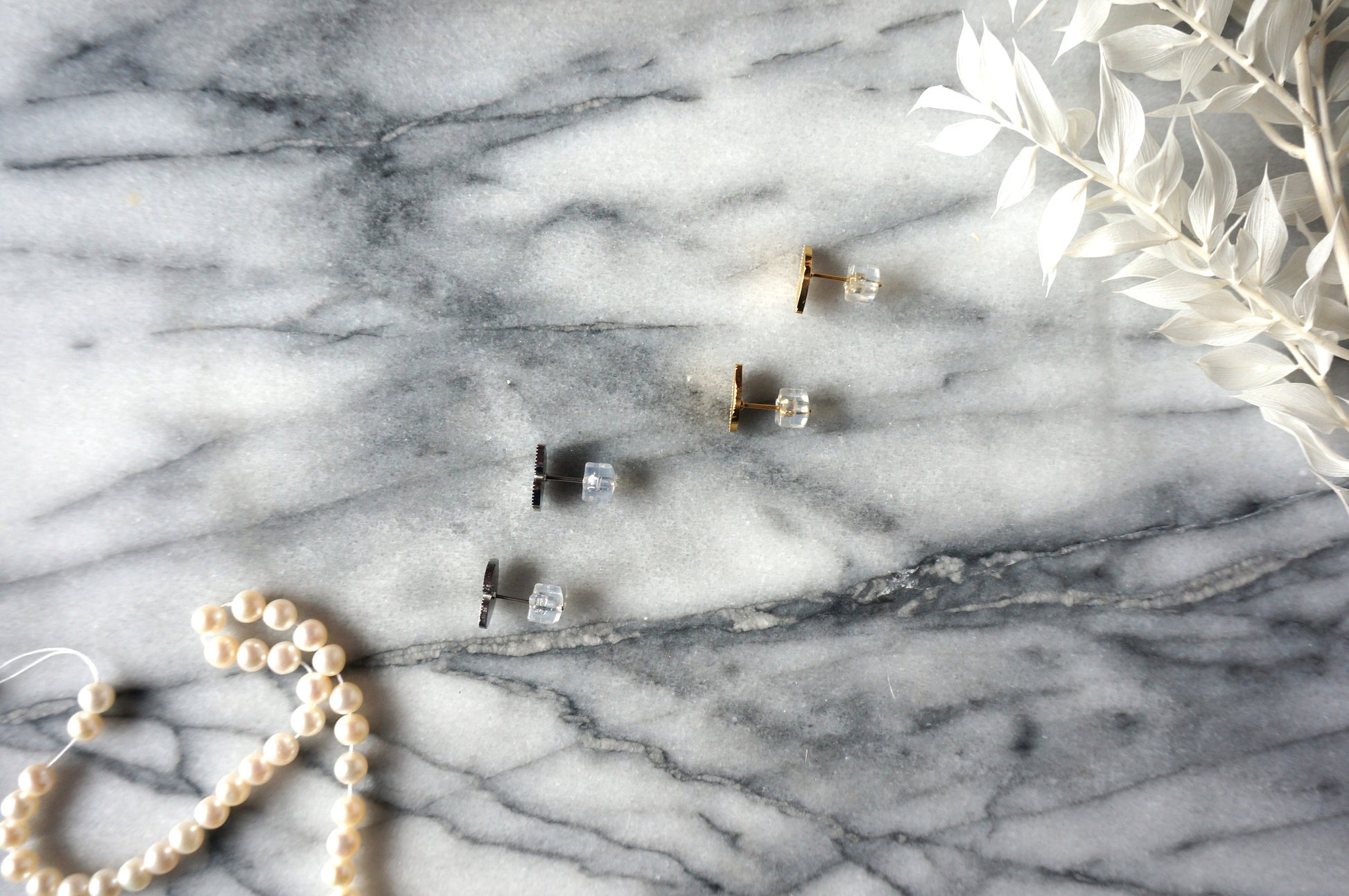 PAPILLON Butterfly Wing Studs in Silver / Gold