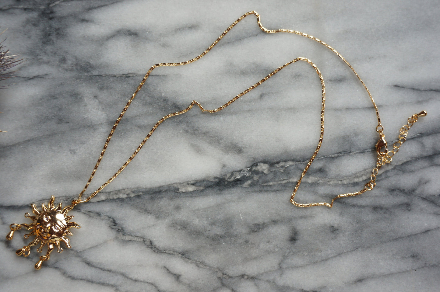 SUNNIVA Gold Sun Necklace