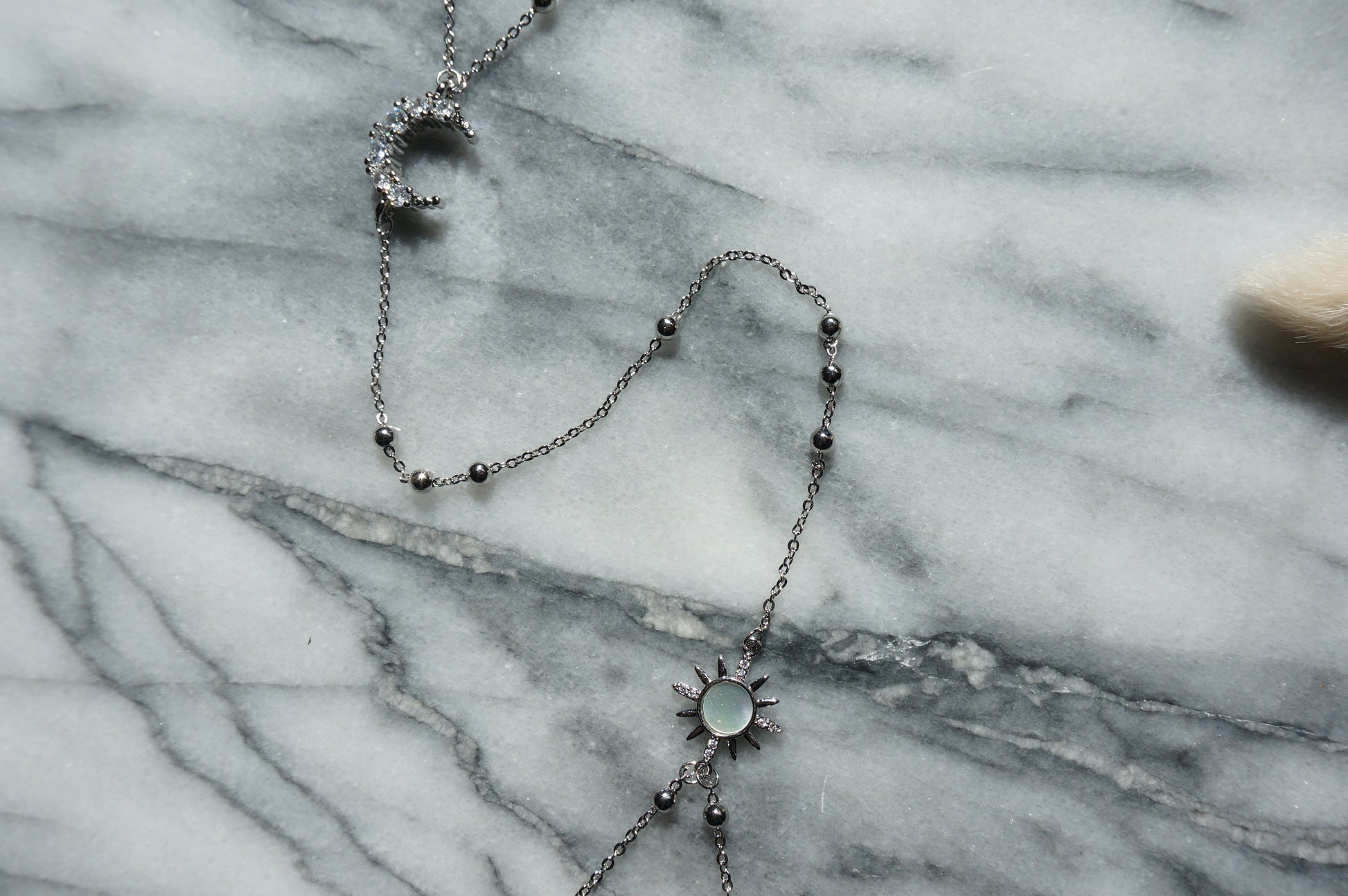 Moon and Sun 18k Gold / Silver Plated Body Chain / Festival body chain