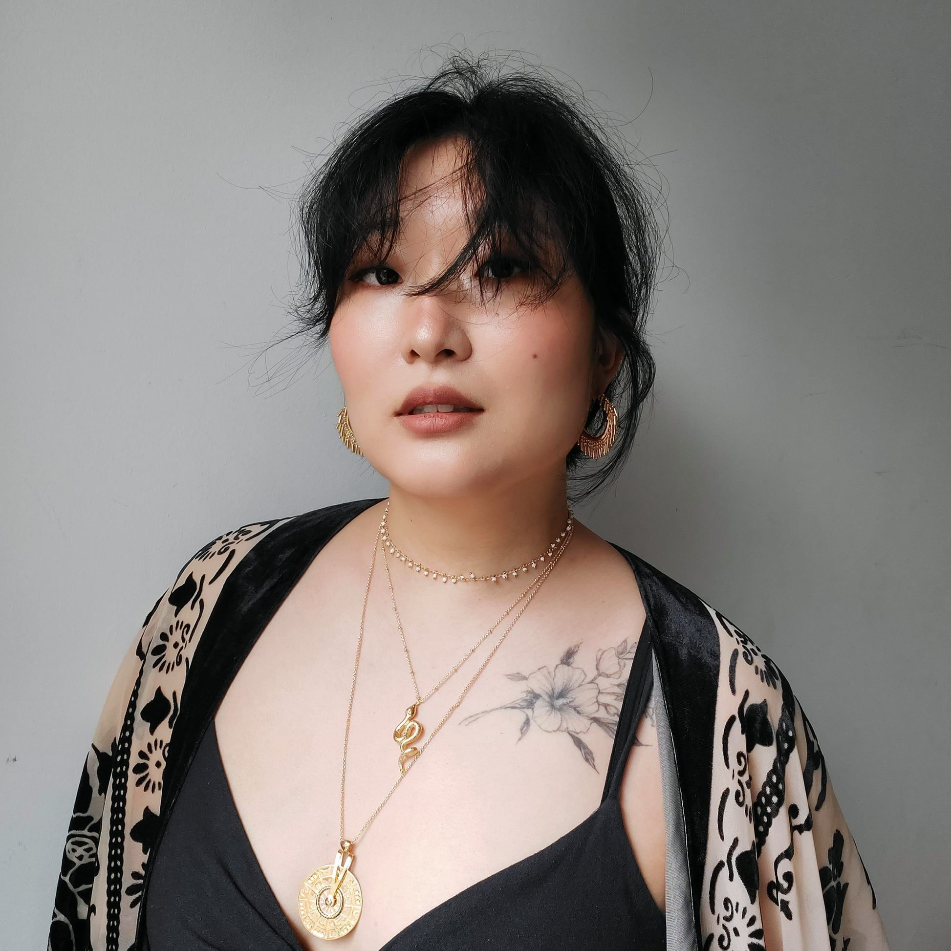 Python Gold/Silver necklace / Snake Necklace