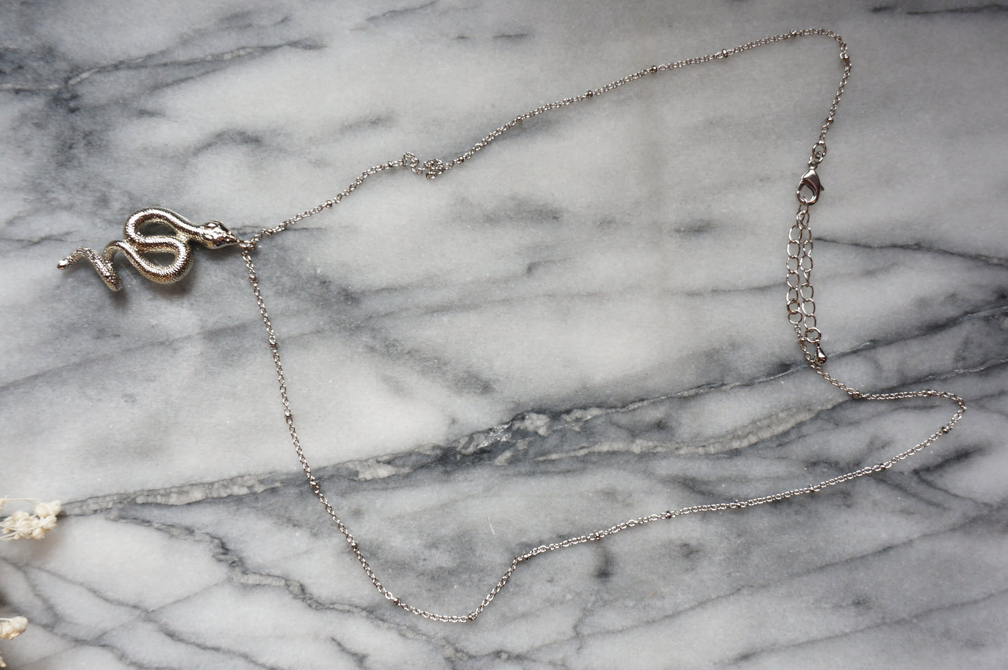 Python Gold/Silver necklace / Snake Necklace