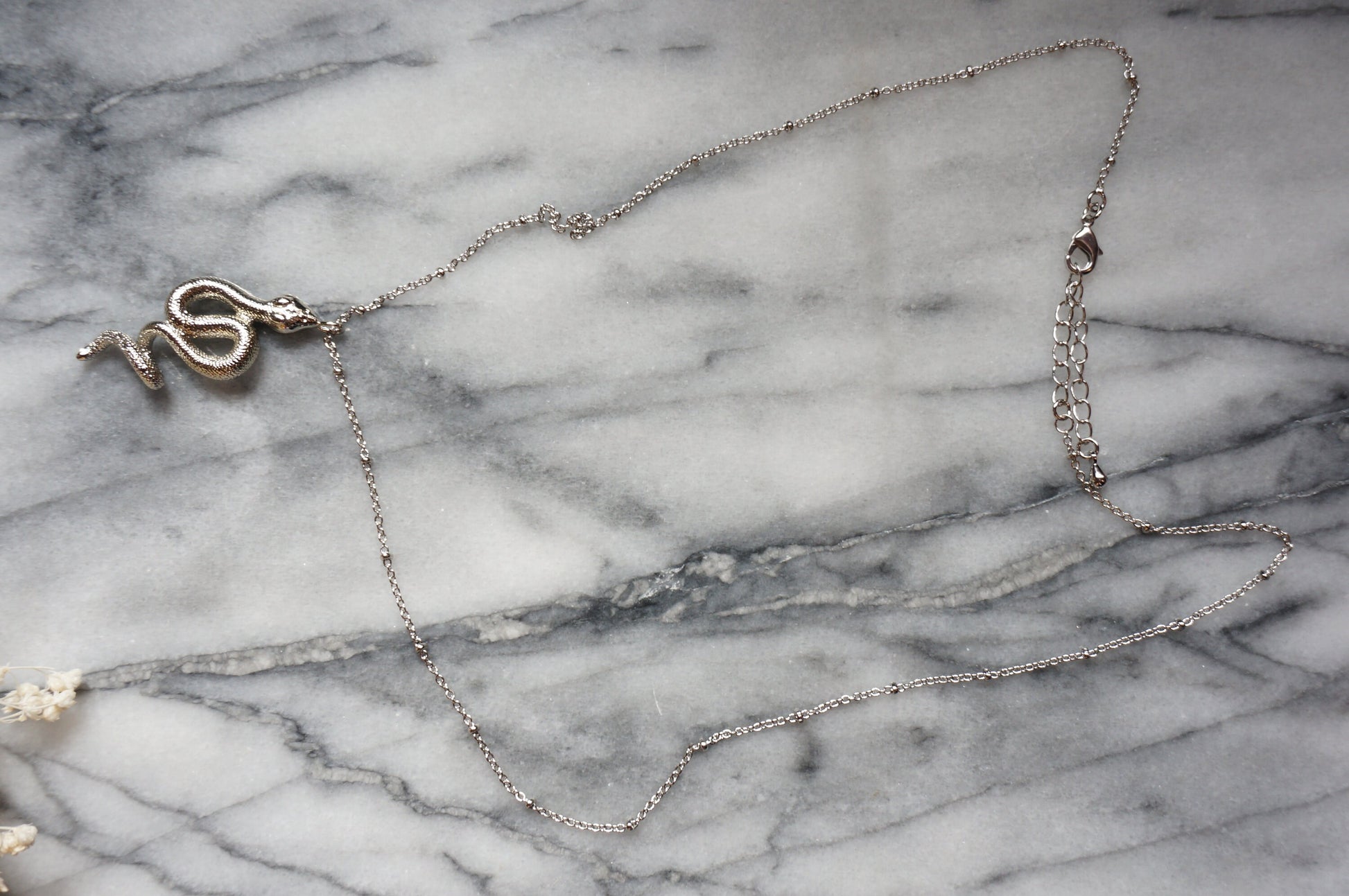 Python Gold/Silver necklace / Snake Necklace