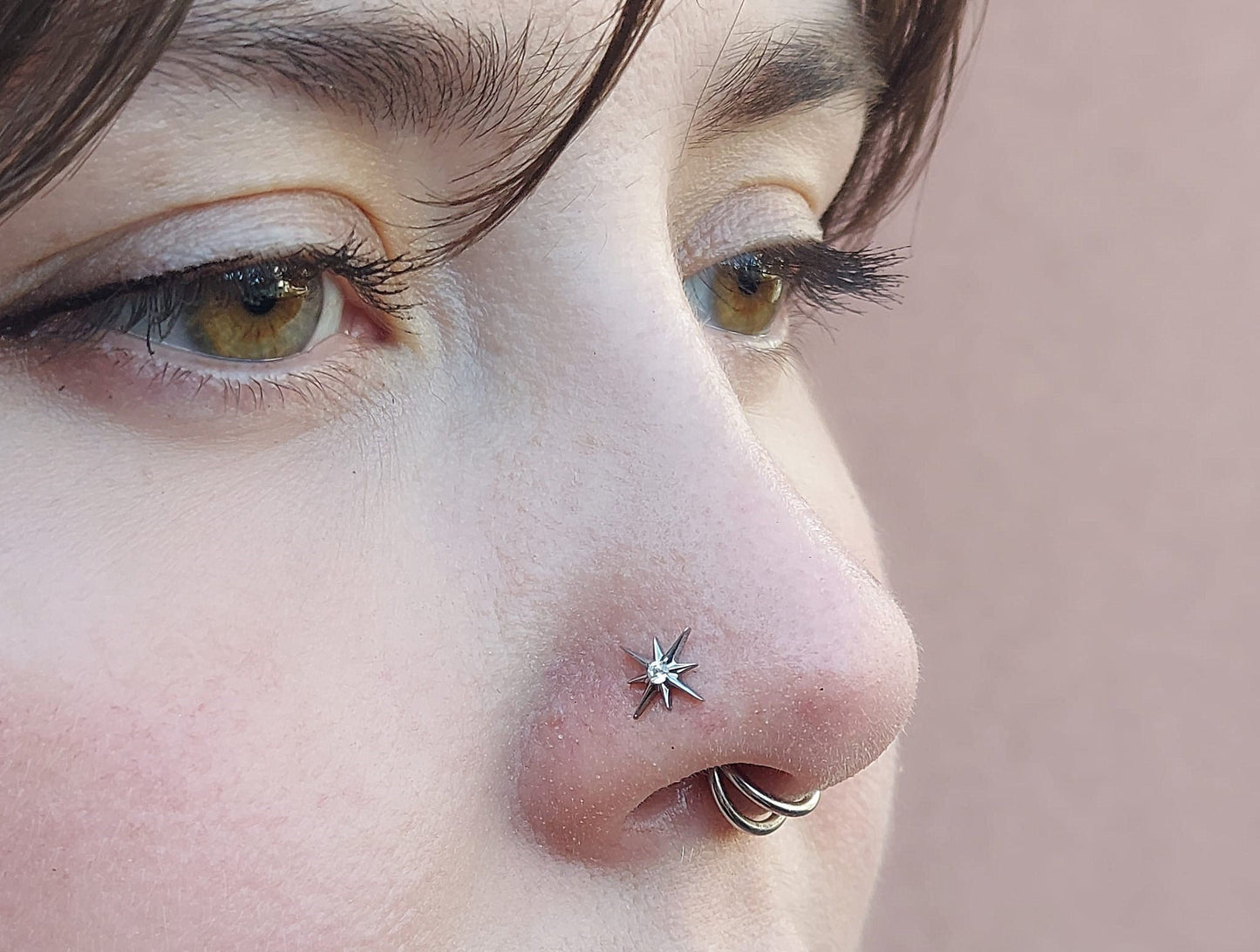 Dainty screw on flat back studs Sacred Heart / Snake/ Moon/ Star/ Earlobe/ Tragus/ Conch/ Helix in Gold/ Silver