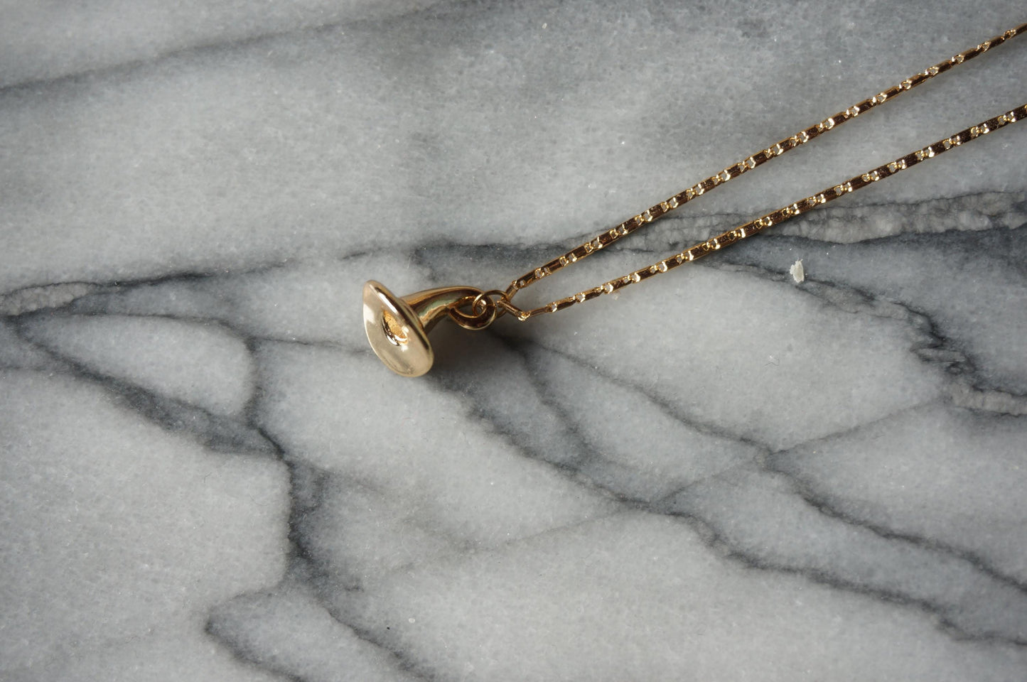 MINERVA Gold Plated Witch Hat Necklace