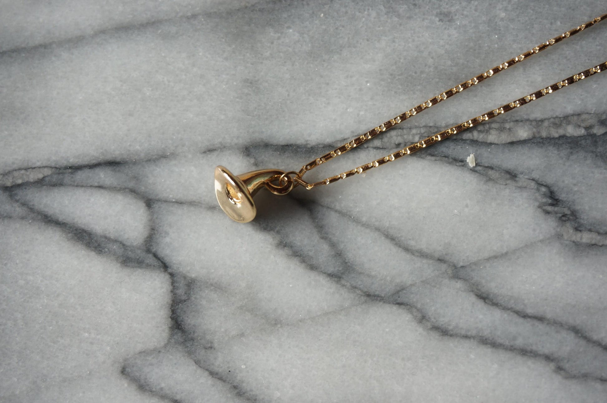 MINERVA Gold Plated Witch Hat Necklace