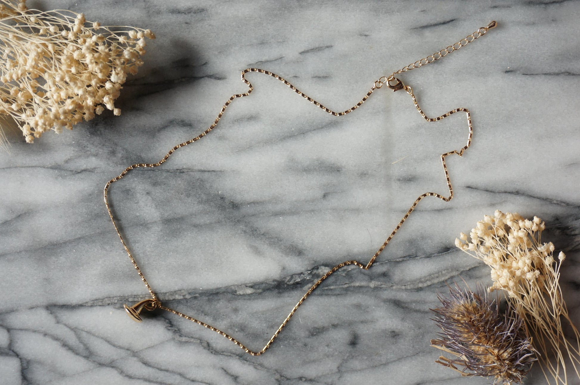 MINERVA Gold Plated Witch Hat Necklace