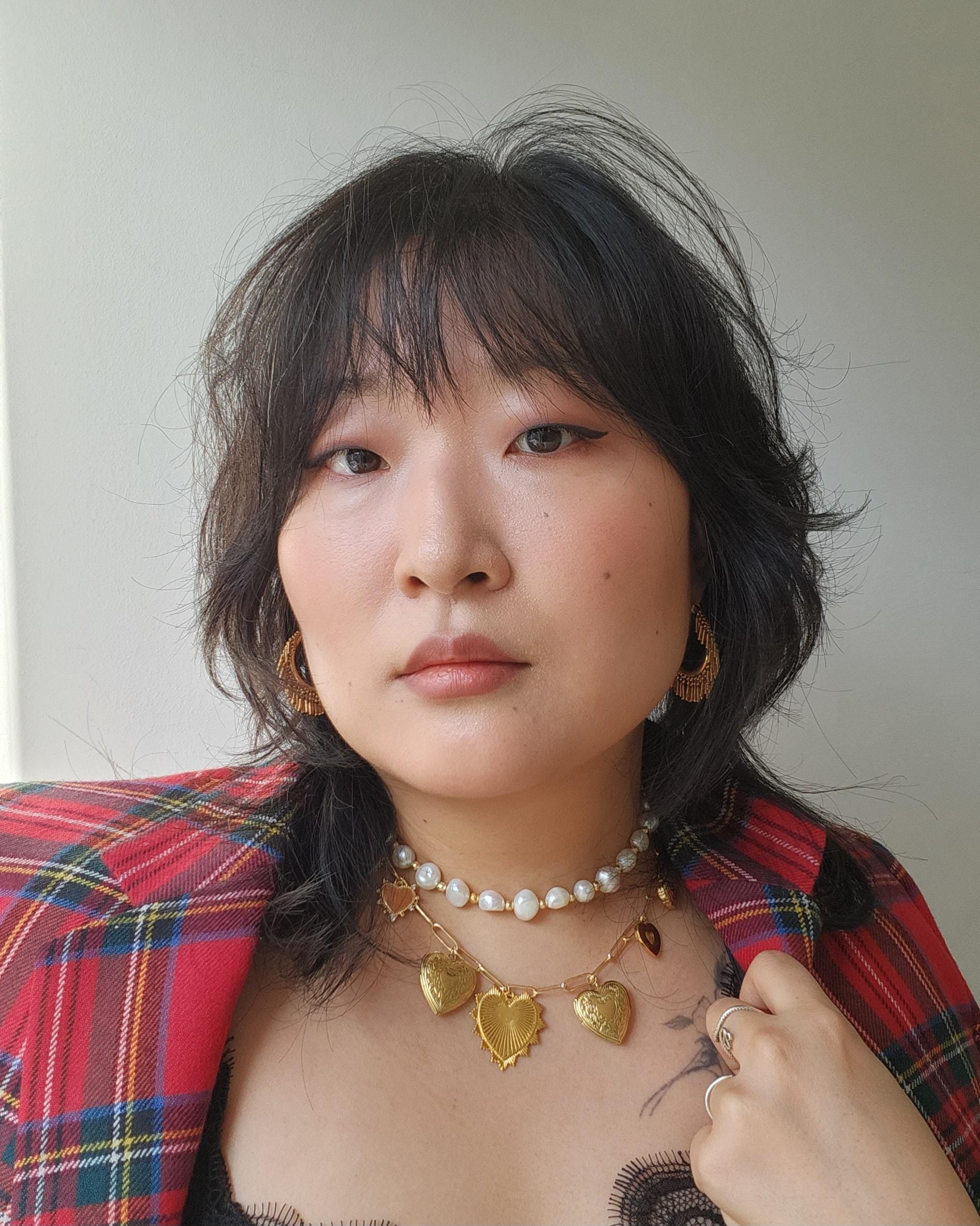 JULIET Gold/Silver Heart Cluster Necklace