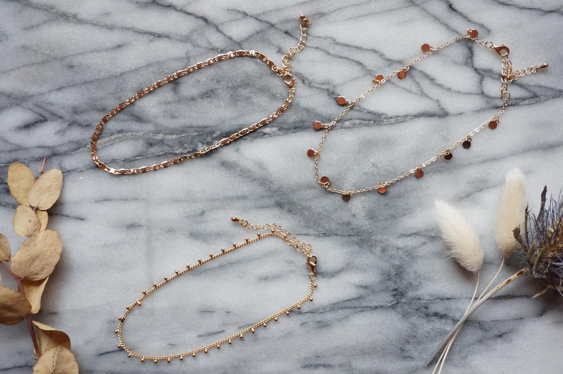 18k Gold Plated Anklets