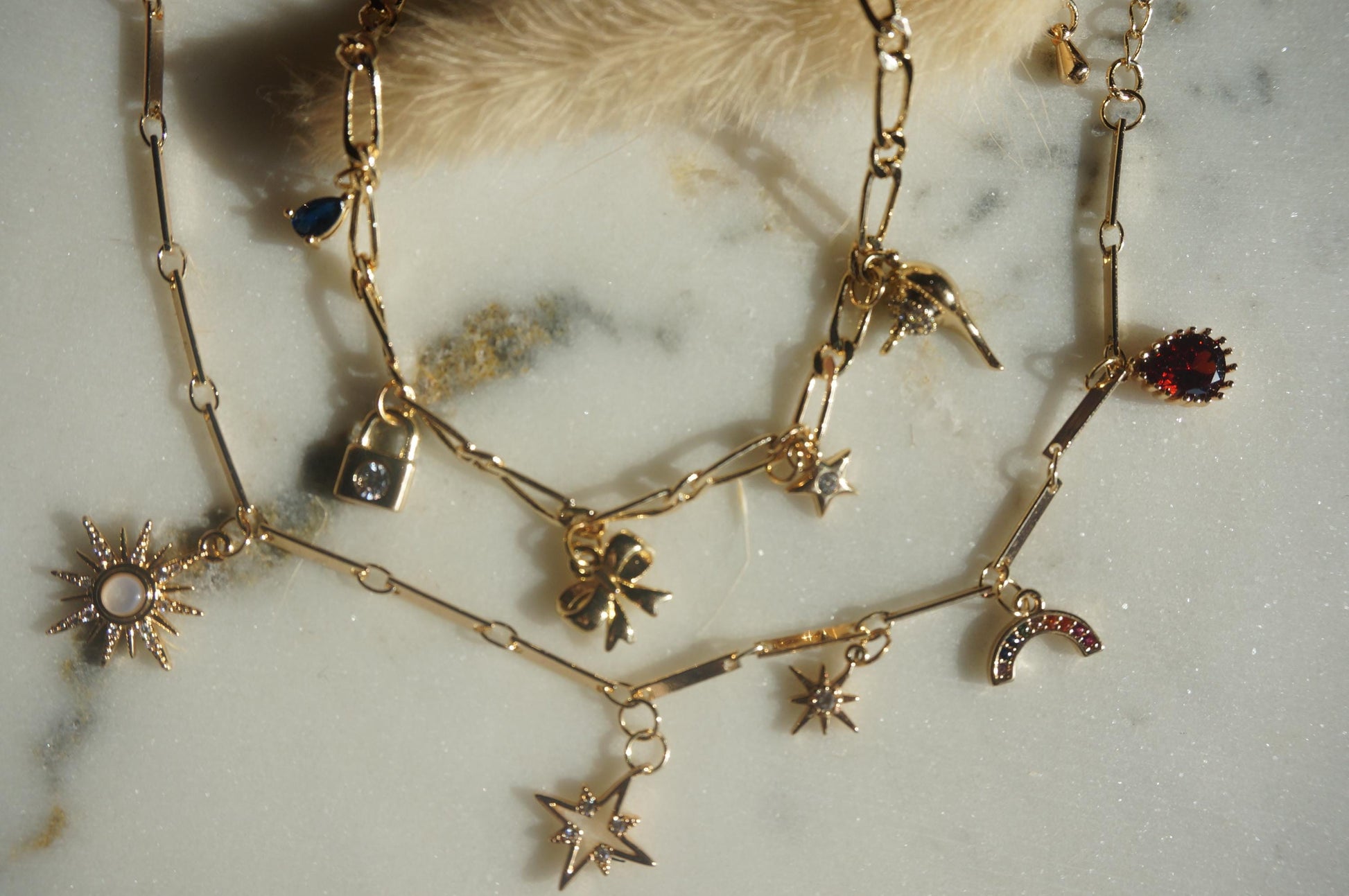 Build Your Own DIY Gold Charm Bracelet