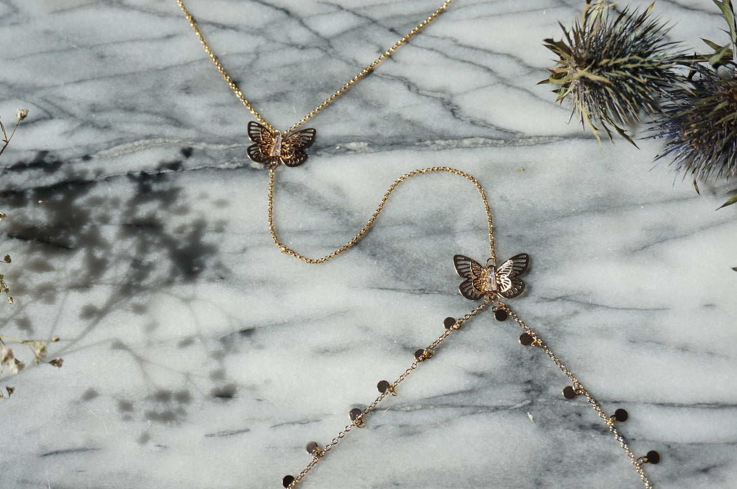 Butterfly fairy body chain (gold/silver)