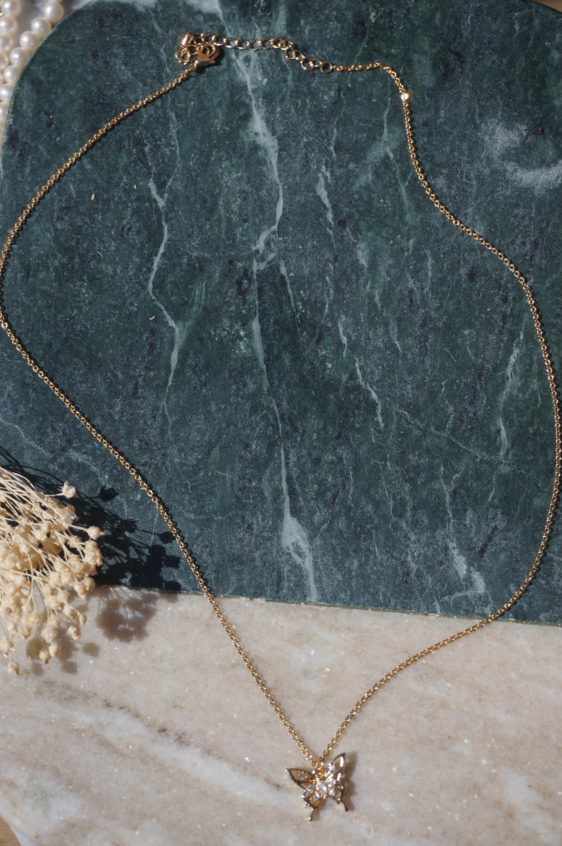 Dainty Butterfly necklace (gold/silver) Y2K Butterfly Necklace / Fairycore Necklace