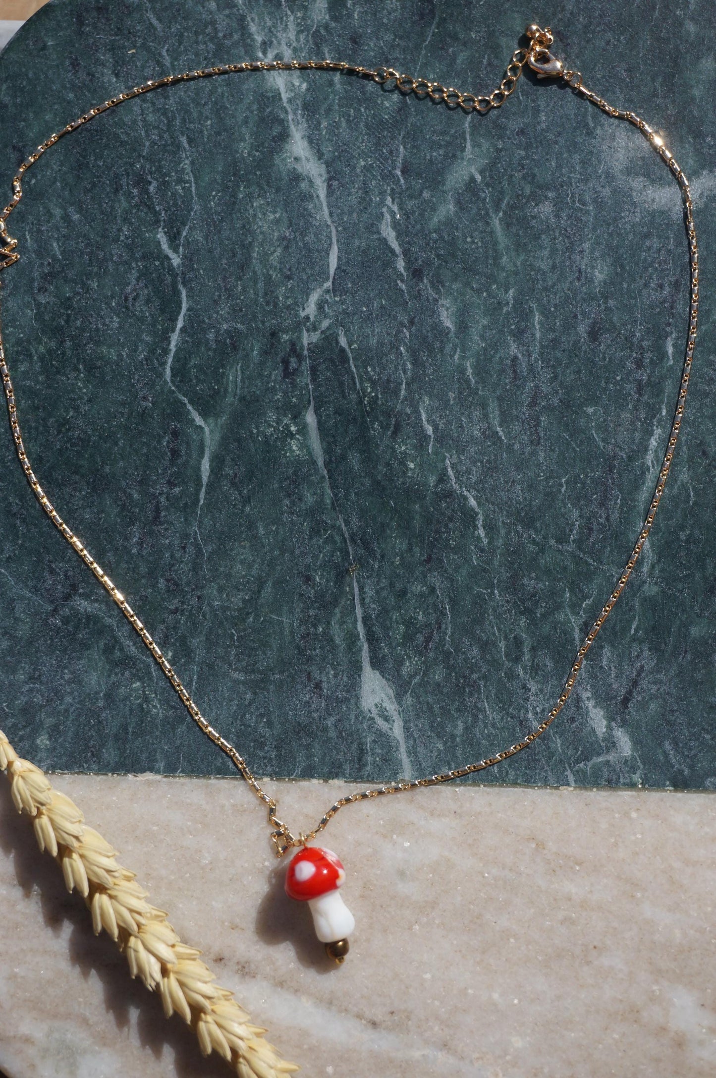 Dainty Brown/Red Mushroom necklaces / Gold Silver Mushroom Festival Necklace / Fairycore Mushroom Necklace