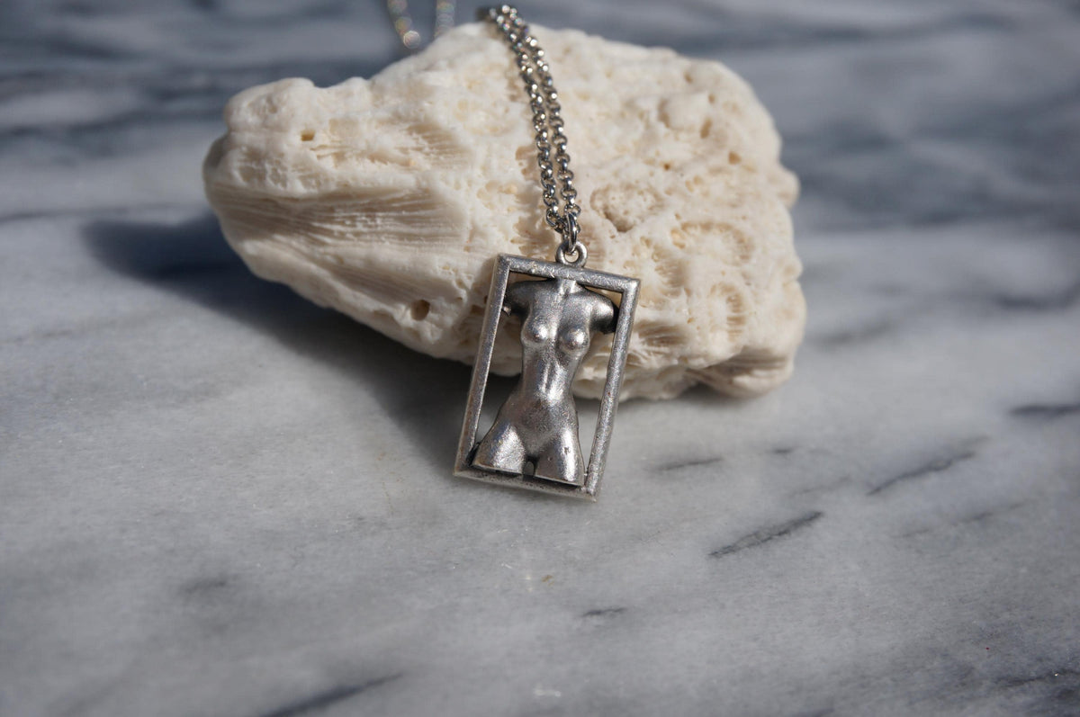 VENUS - Body / Bust Gold Plated Necklace / Art Necklace