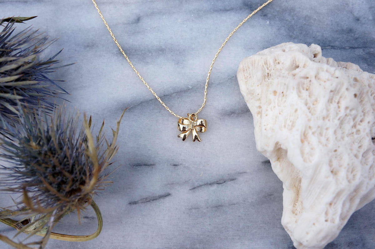 Fiocco Bow Gold/Silver Pendant Necklace