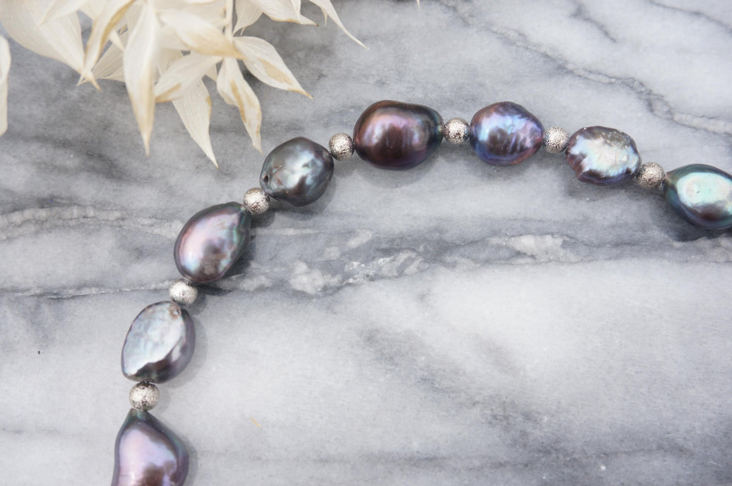 Pearl Strand Choker Necklace, Freshwater/peacock dyed Pearl Necklace, Vintage Style Baroque Pearl Necklace, Dainty Pearl Choker Necklace