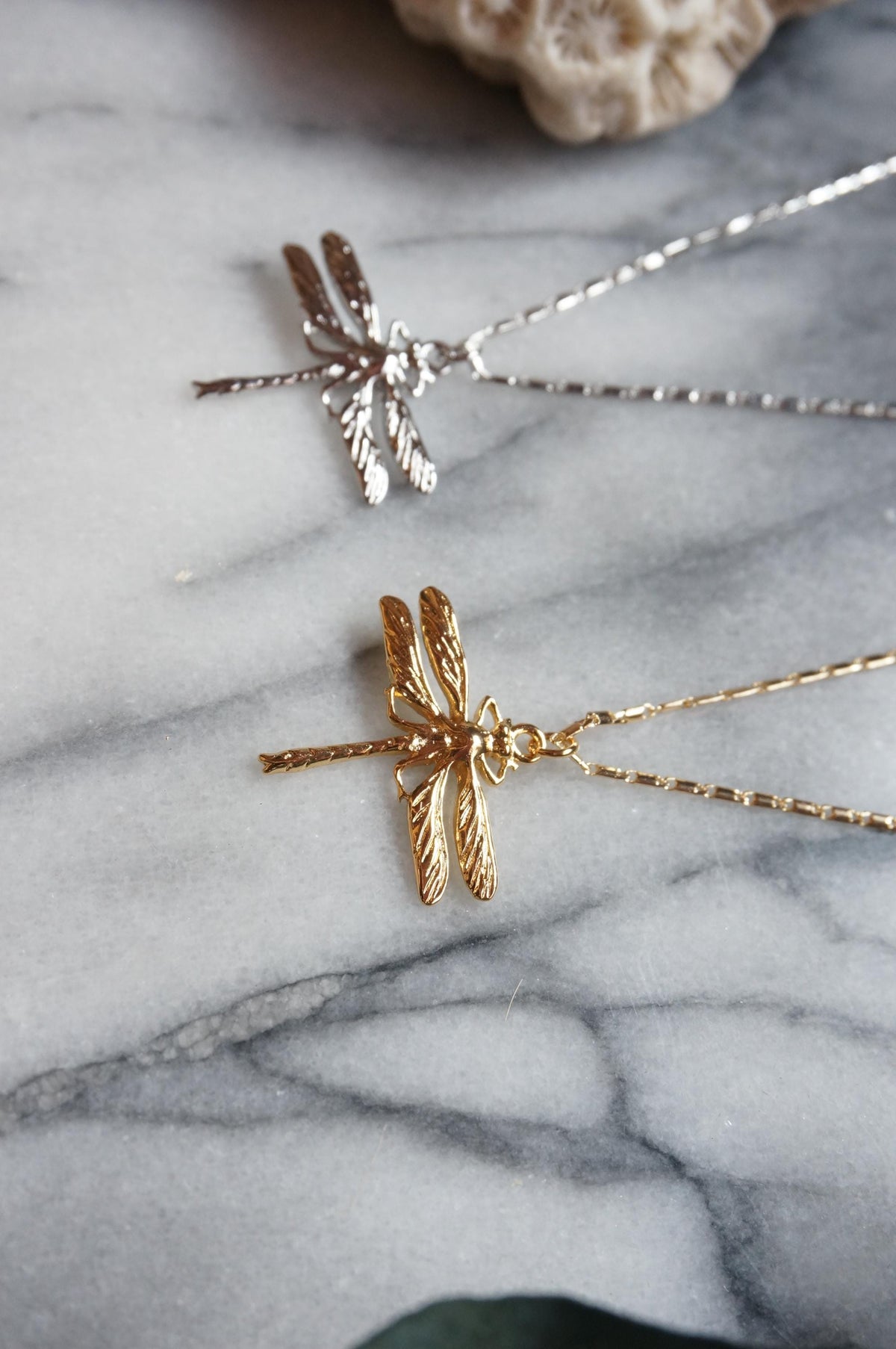 Gold/Silver Y2K Dragonfly Dainty necklace / Egyptian Dragonfly Necklace