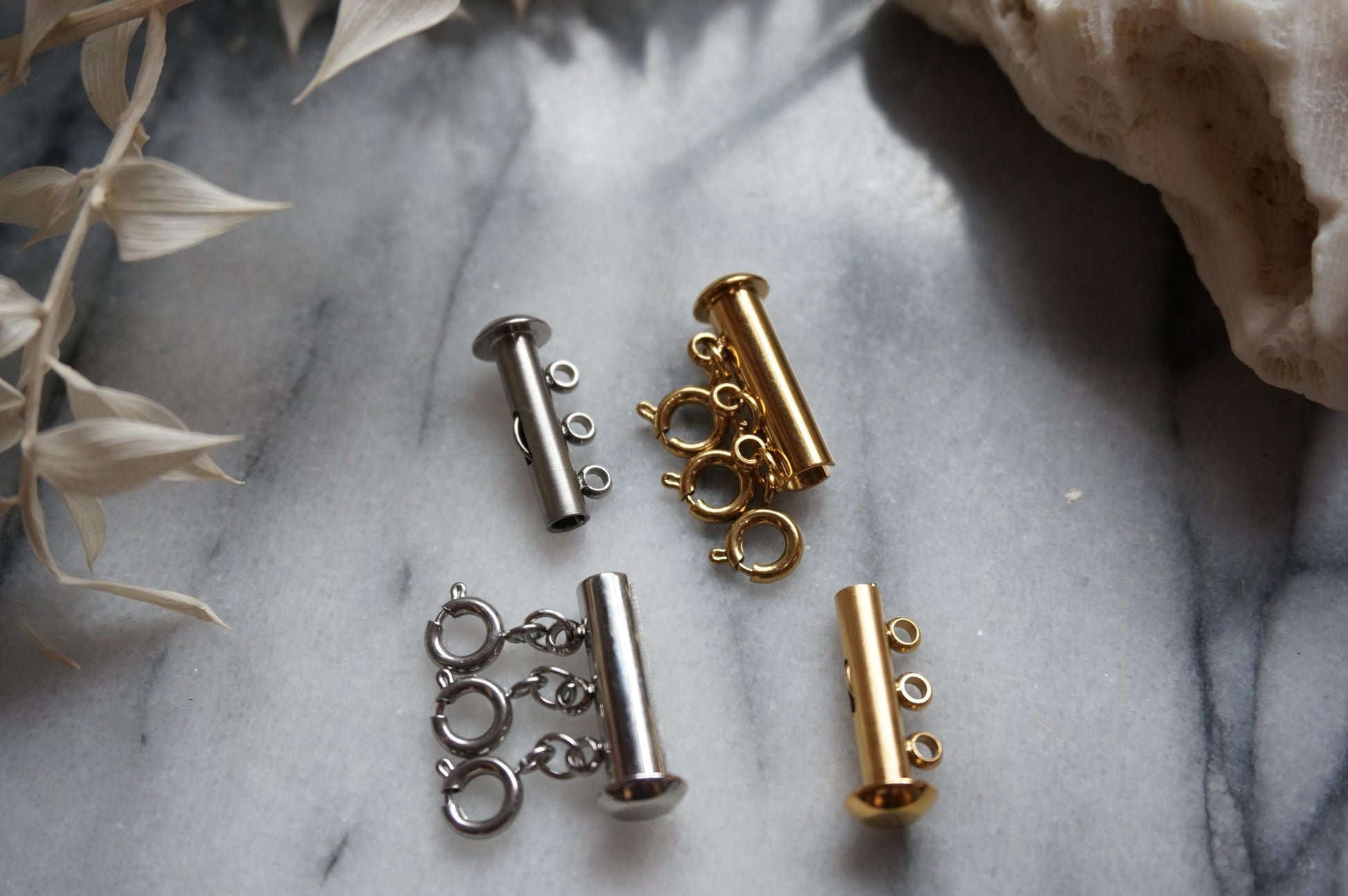 Necklace Layering Clasp Gold/SIlver/ Triple Necklace Layering Tool