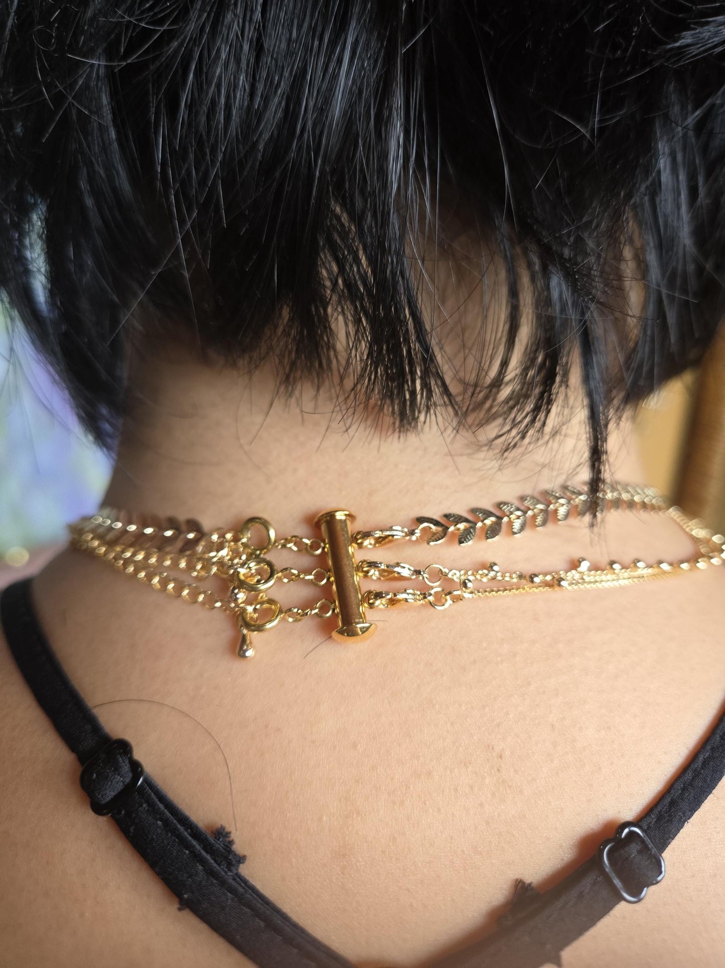 Necklace Layering Clasp Gold/SIlver/ Triple Necklace Layering Tool