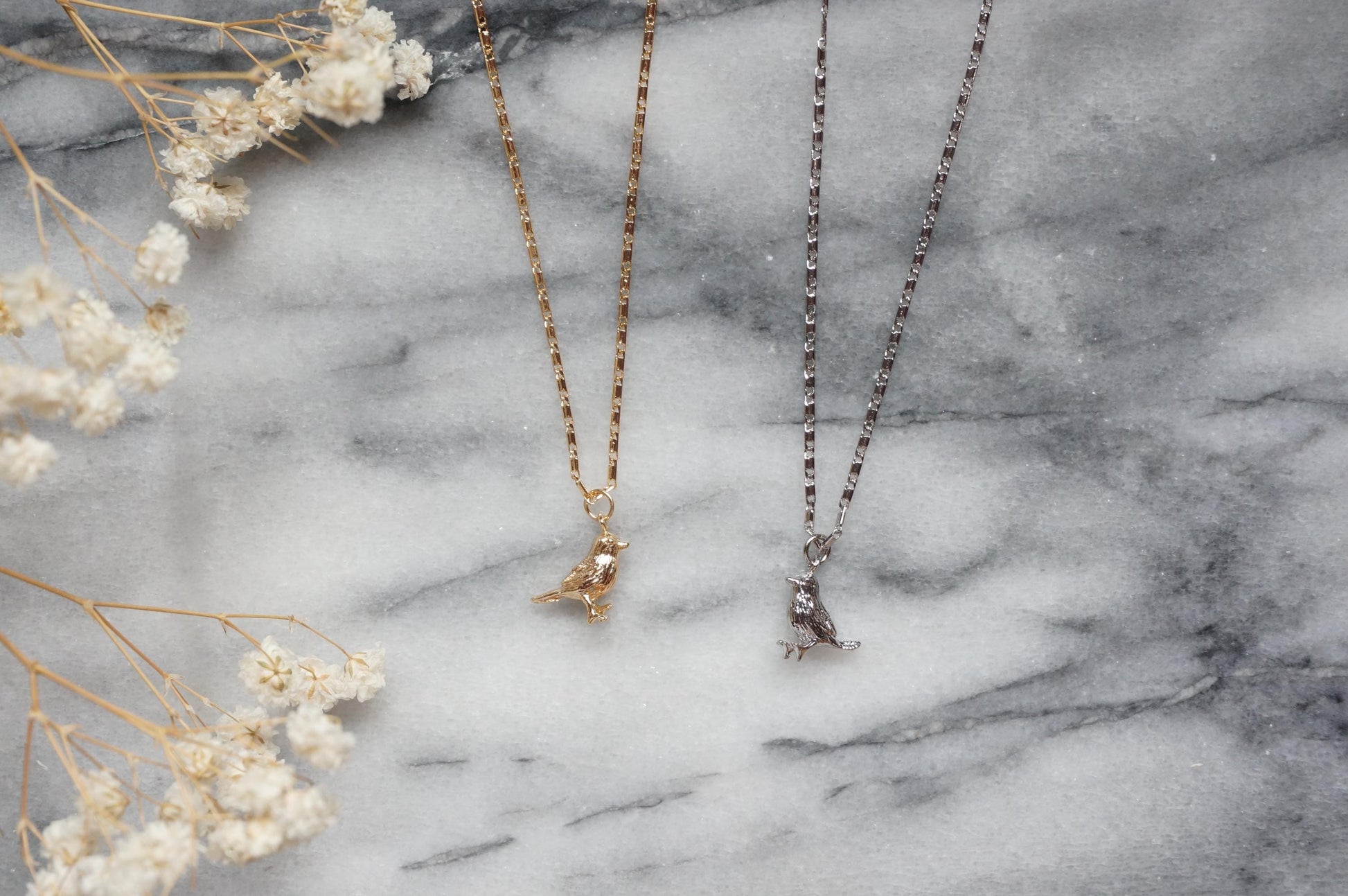 ROBIN Gold/Silver Dainty Bird Necklace