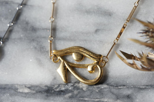 Eye of Horus Amulet Necklace 18k Gold/platinum Plated Necklace