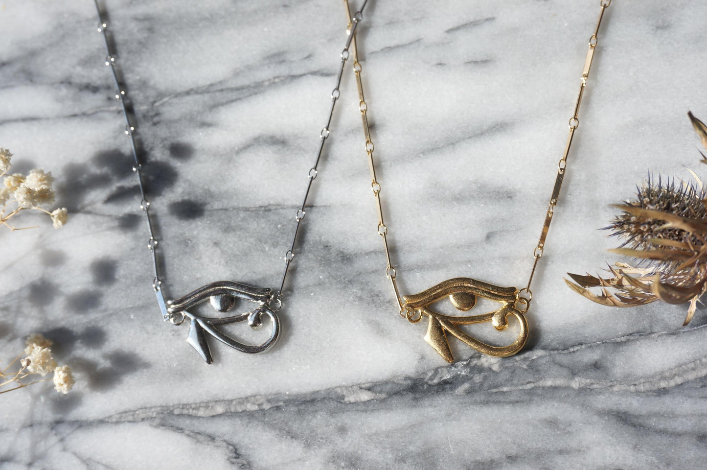 Eye of horus Amulet necklace 18k Gold/platinum plated Necklace