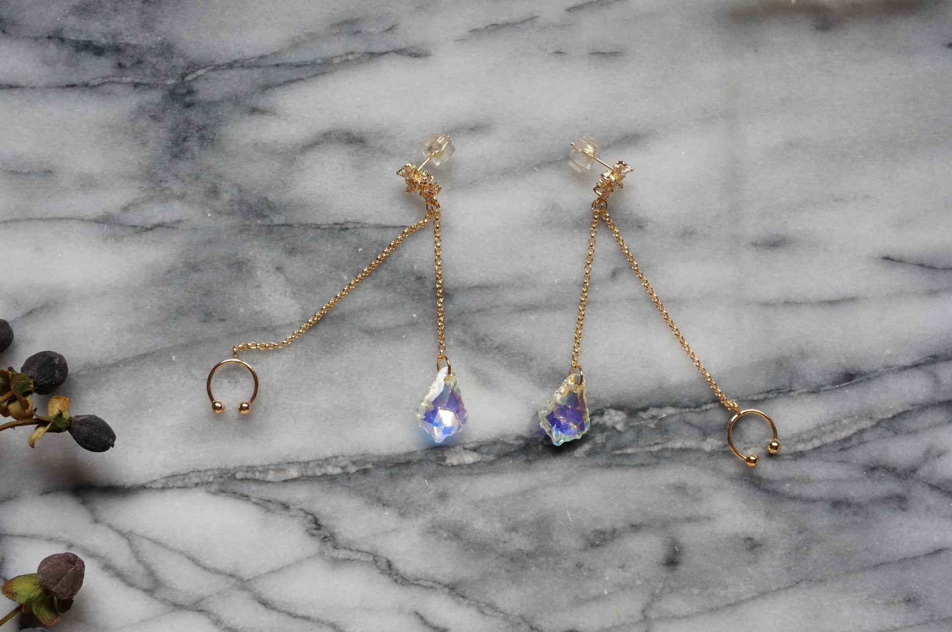 LUMI Snowflake and Crystal Earrings and Cuffs